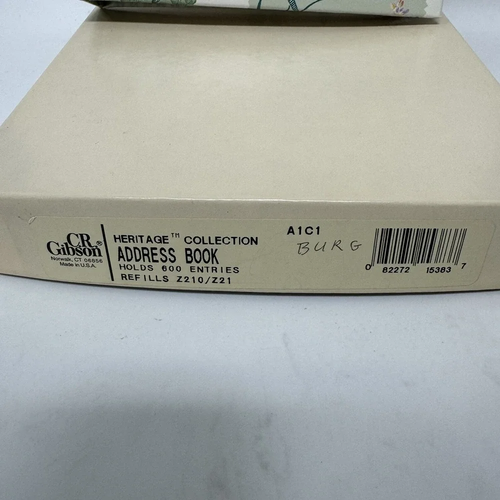 Vintage C. R. GIBSON Address Book Unused In box 1996